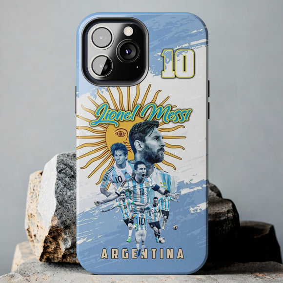 Lionel Messi Captain Argentina Tough Phone Cases for iPhone 15 14 13 12 Series