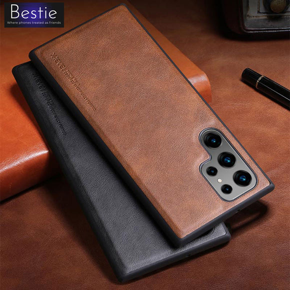 High Quality Vintage Leather Soft TPU Case For Samsung Galaxy S24 Series