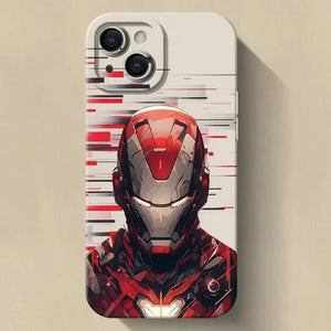 Marvel Iron Man Shockproof Soft Silicone Phone Case For iPhone 15 14 13 Series
