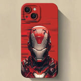 Marvel Iron Man Shockproof Soft Silicone Phone Case For iPhone 15 14 13 Series