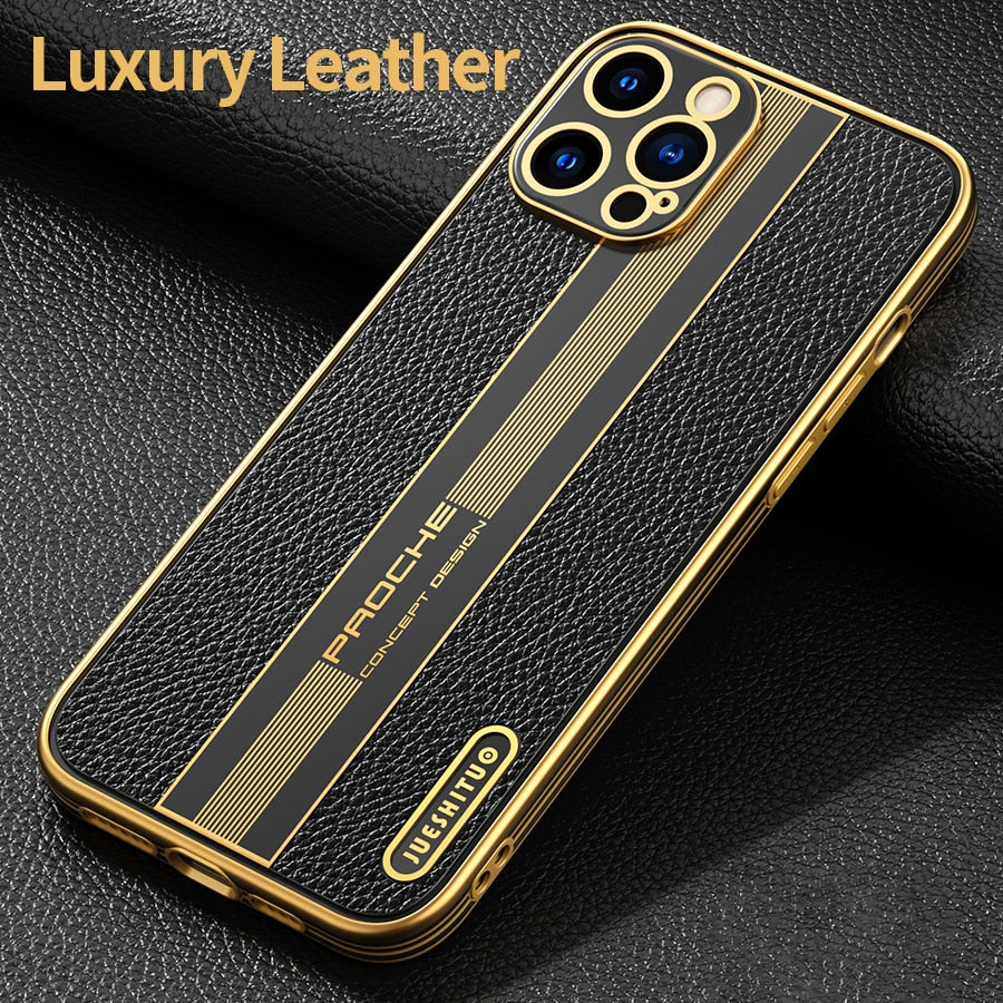 Genuine Leather Luxury iPhone Case