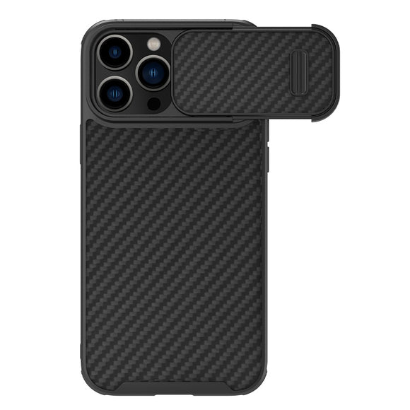 Carbon Fiber Slide Camera Protection Case for iPhone 14 Series
