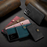 2 In 1 Magnetic Wallet Luxury Leather Phone Case for Samsung Galaxy S21 S20 Note 20 Series