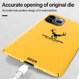 Ultra thin Christmas Deer Matte Hard PC Cute Colorful Frosted Cover Case For iPhone 12 Series