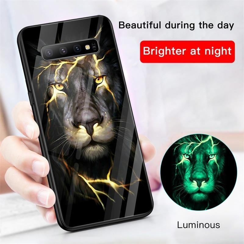 For Samsung S24 Ultra Case Black Cover Lion Wolf Silicone Soft