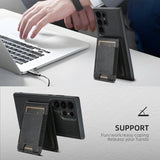 Magnetic Magsafe Leather Wallet Card Slots Kickstand Case For Samsung S24 S23 S22 Ultra Plus
