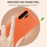 Original Genuine Leather Official Color Soft Silicone Heavy Duty Protection Cover for HUAWEI MATE 20 30 Pro P20 P30 Lite