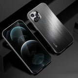 Laser Metal Brushed Lens All inclusive Anti fall Protection Case For iPhone 13 12 Series
