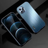 Laser Metal Brushed Lens All inclusive Anti fall Protection Case For iPhone 13 12 Series
