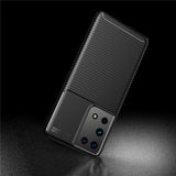 Soft Silicone Carbon Fiber Full Coverage Case For Samsung Galaxy Note 20 S20 S21 Series