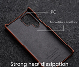 Oil Wax Leather Business Case For Samsung Galaxy S22 Series