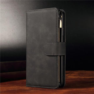 Luxury Zipper Leather Flip Case For Oneplus Smartphone