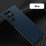 Carbon Fiber Texture Colorblock Case for Samsung Galaxy S22 Series