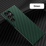 Carbon Fiber Texture Colorblock Case for Samsung Galaxy S22 Series