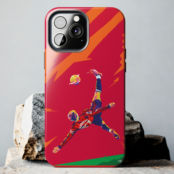 Manchester United Alejandro Garnacho Bicycle Kick Tough Phone Case for iPhone 15 14 13 12 Series