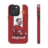 New Manchester United Rasmus Højlund Tough Phone Case for iPhone 15 14 13 12 Series