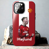 New Manchester United Rasmus Højlund Tough Phone Case for iPhone 15 14 13 12 Series
