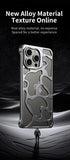 2024 Luxury Heat Dissipation Metal Magnetic Lens Ring Stand Frameless Phone Case for iPhone 15 14 13 Series