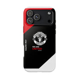 Manchester United Tough Phone Case — 'We Are United' Bold Red & Black Protective Cover for iPhone 18 17 16 15 14 13 Series