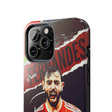 Manchester United Captain Bruno Fernandes Tough Phone Case for iPhone 15 14 13 12 Series