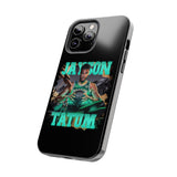 Boston Celtics Jayson Tatum Artwork Tough Phone Case for iPhone 15 14 13 12 Series