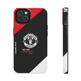 Manchester United Tough Phone Case — 'We Are United' Bold Red & Black Protective Cover for iPhone 18 17 16 15 14 13 Series