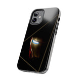 Half Mask Iron Man Tough Phone Case for iPhone 15 14 13 12 Series