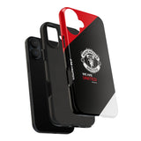 Manchester United Tough Phone Case — 'We Are United' Bold Red & Black Protective Cover for iPhone 18 17 16 15 14 13 Series