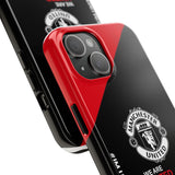 Manchester United Tough Phone Case — 'We Are United' Bold Red & Black Protective Cover for iPhone 18 17 16 15 14 13 Series