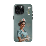 "Nurses are the angels of care" High Quality Tough Phone Case for iPhone 15 14 13 12 Series
