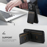 Standing Card Holder Wallet Leather Case For iPhone 15 14 13 12 Series