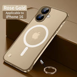 Ultra Thin Magnetic Frameless Transparent Phone Case For iPhone 16 15 14 13 12 Series