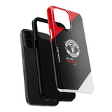 Manchester United Tough Phone Case — 'We Are United' Bold Red & Black Protective Cover for iPhone 18 17 16 15 14 13 Series