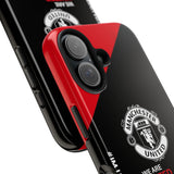 Manchester United Tough Phone Case — 'We Are United' Bold Red & Black Protective Cover for iPhone 18 17 16 15 14 13 Series