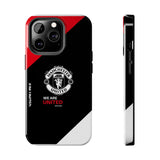 Manchester United Tough Phone Case — 'We Are United' Bold Red & Black Protective Cover for iPhone 18 17 16 15 14 13 Series