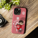 Cute Manchester United Alejandro Garnacho Tough Phone Case for iPhone 15 14 13 12 Series