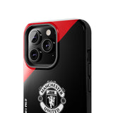 Manchester United Tough Phone Case — 'We Are United' Bold Red & Black Protective Cover for iPhone 18 17 16 15 14 13 Series