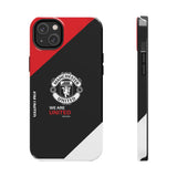 Manchester United Tough Phone Case — 'We Are United' Bold Red & Black Protective Cover for iPhone 18 17 16 15 14 13 Series