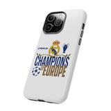 Real Madrid Champions Of Europe Luxury Tough Phone Case for iPhone 15 14 13 12 Series