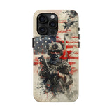 New Female Soldier High Quality Tough Phone Case for iPhone 15 14 13 12 Series