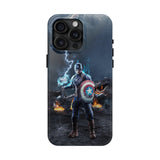 Marvel Captain America With Shield High Quality Tough Phone Case for iPhone 15 14 13 12 Series