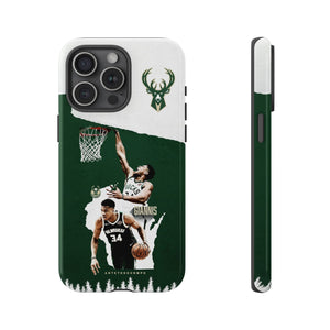 New Milwaukee Bucks Giannis Antetokounmpo Tough Phone Case for iPhone 15 14 13 12 Series