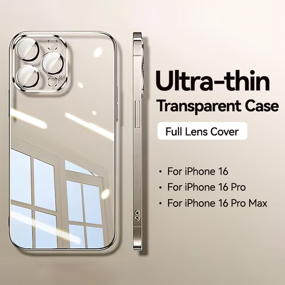 Ultra Transparent With Len Protection Anti-drop Case For iPhone 16 15 14 13 Series