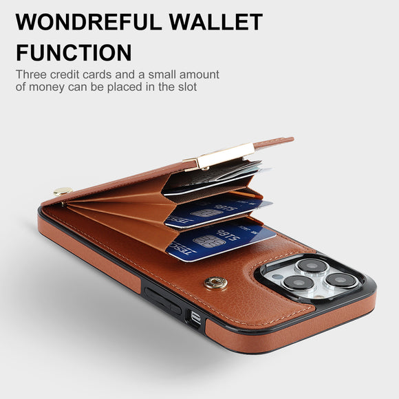Multi Cards Slot Magnetic Wallet Leather Pocket Bag Purse Case for iPhone 14 13 12 Series