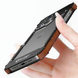 2024 Unique Ultra Thin Aluminum Wood Frame Case for iPhone 15 14 13 Series
