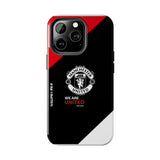 Manchester United Tough Phone Case — 'We Are United' Bold Red & Black Protective Cover for iPhone 18 17 16 15 14 13 Series