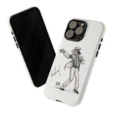 Michael Jackson Black & White Tough Phone Case for iPhone 15 14 13 12 Series