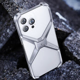 2024 New Design Detachable Hollow Heat Dissipation Aluminium Alloy Metal Phone Case For iPhone 15 14 Series