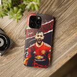 Manchester United Captain Bruno Fernandes Tough Phone Case for iPhone 15 14 13 12 Series