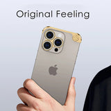 Luxury Aluminum Aromatherapy Lens Protection Shell Corner Pads Shockproof Phone Cases For iPhone 15 14 13 Series